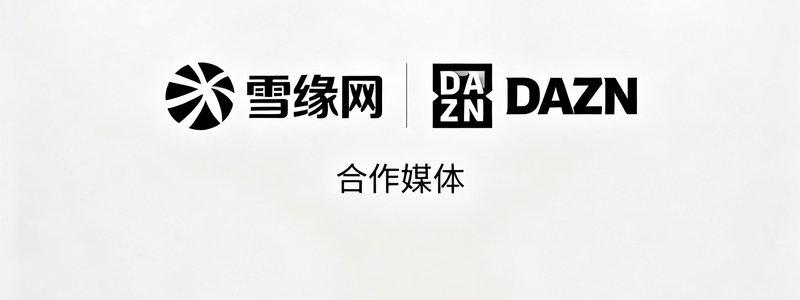 雪缘网合作媒体DAZN的品牌标志，用于展示合作关系的Logo墙